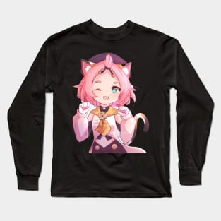 genshin impact cat Long Sleeve T-Shirt